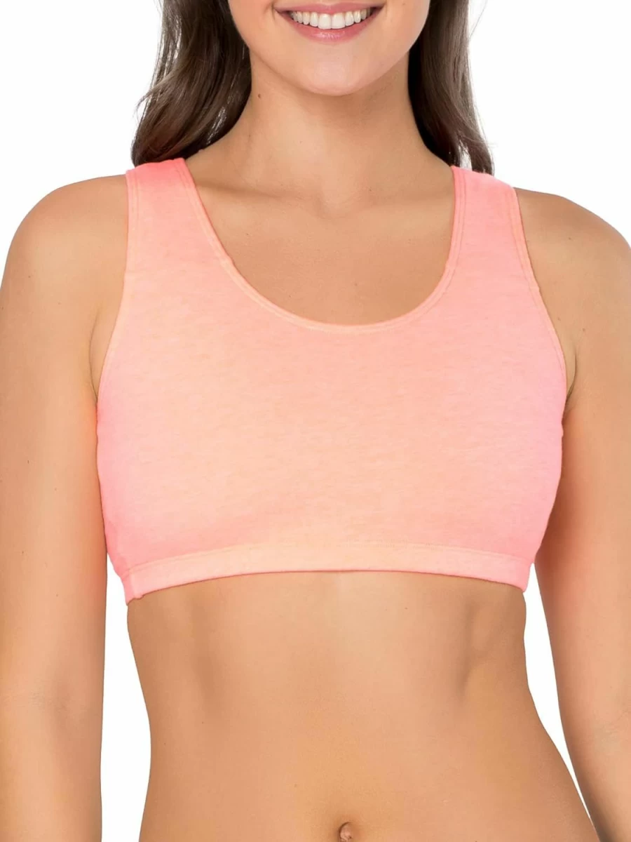 Fruit of the Loom Women's Built-Up Tank Sports Bra Value Pack - Comfortable Supportive Workout Bras Multi-Pack