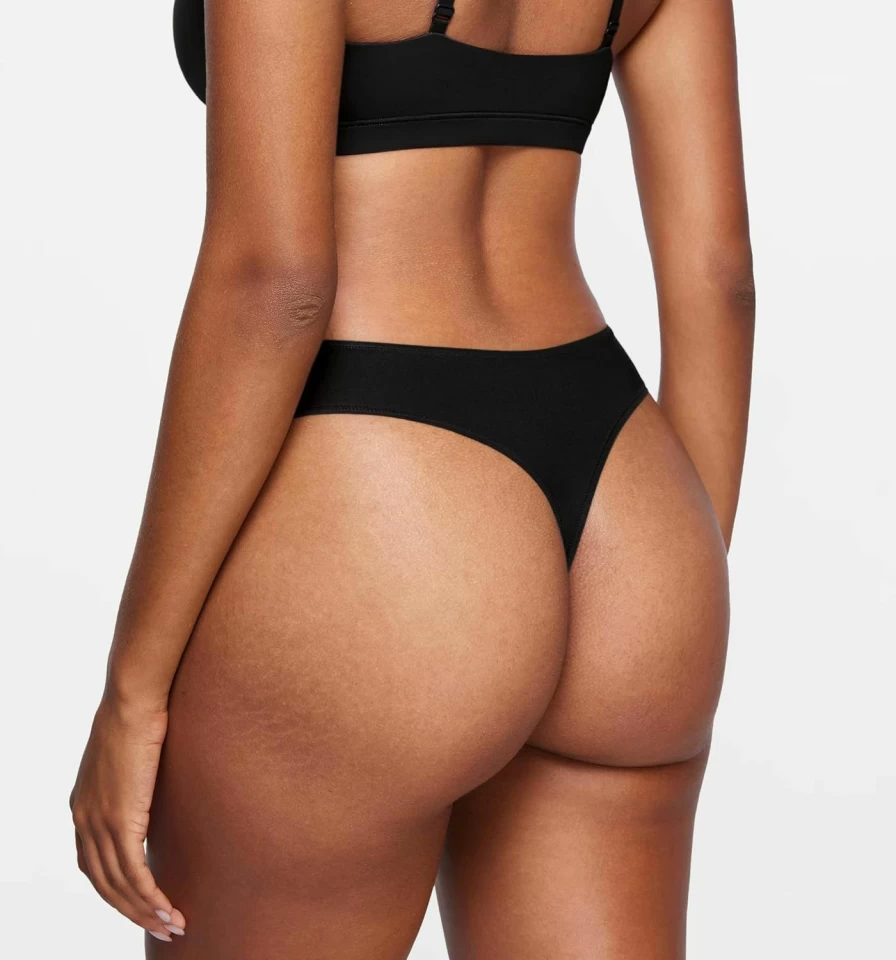 SOULVOR Women's MagneticFit Thong Underwear 3 Pack - Stretch Comfort, Breathable Low Rise, Tagless Sexy Panties for Everyday Wear