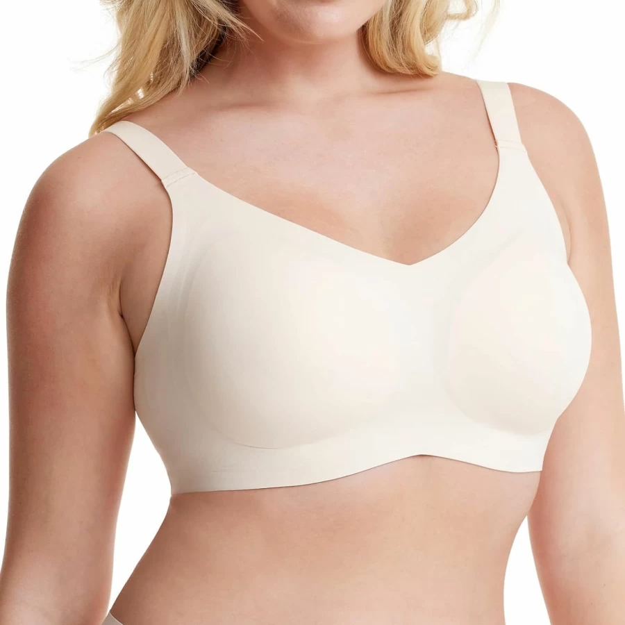 COMFELIE Wireless Seamless Bra for Women - Lightly Lined Comfort Bralette, Ultra-Fit T-Shirt Bra with Support EB061
