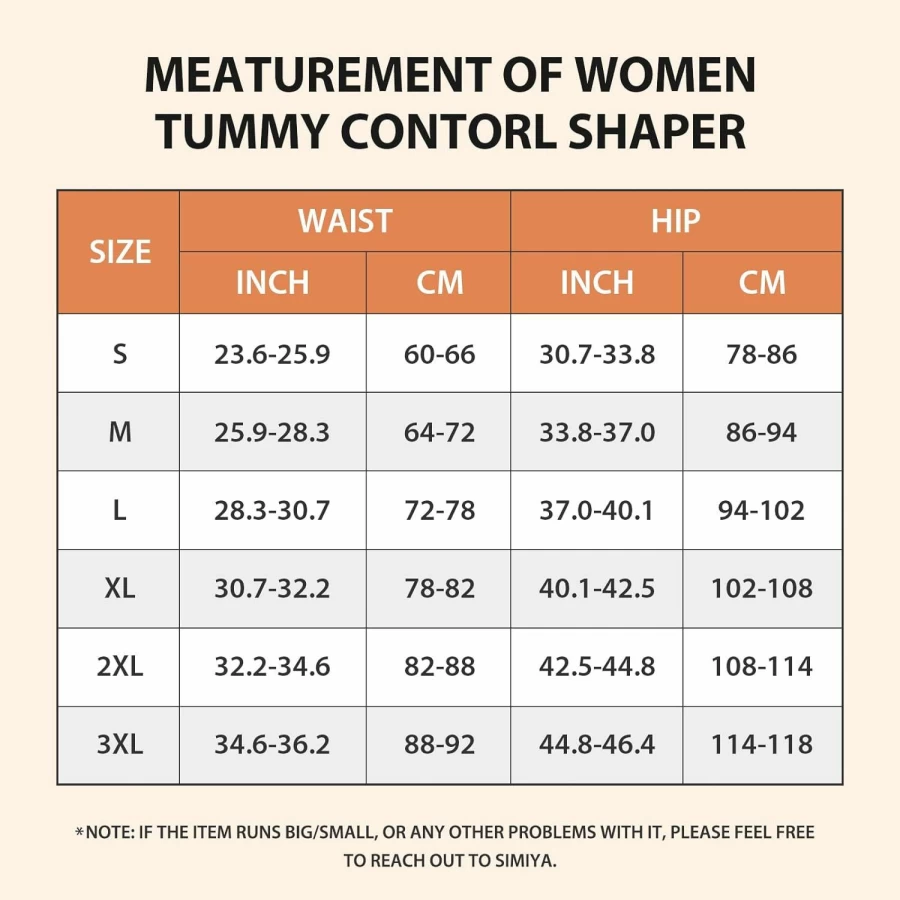 SIMIYA High Waisted Tummy Control Shapewear for Women - Firm Control Body Shaper Panty, Soft & Comfortable Postpartum Waist Trainer