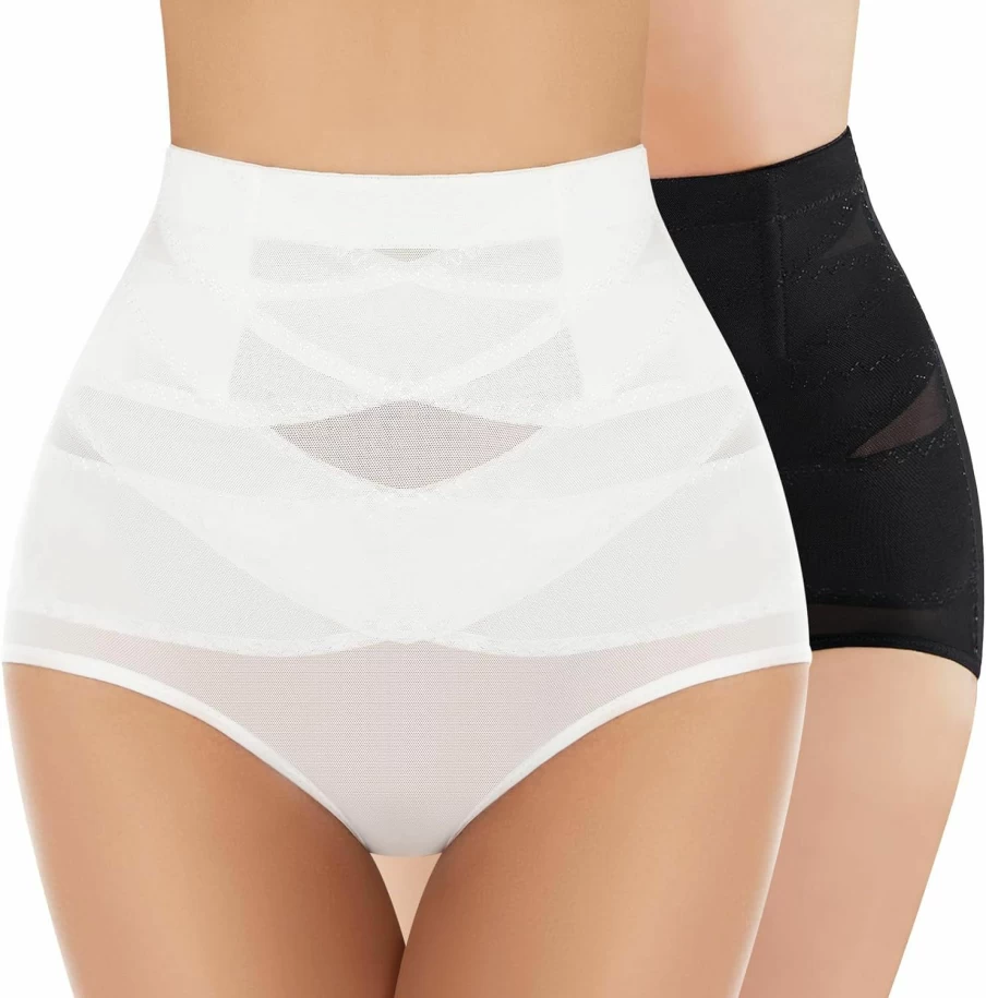 SIMIYA High Waisted Tummy Control Shapewear for Women - Firm Control Body Shaper Panty, Soft & Comfortable Postpartum Waist Trainer