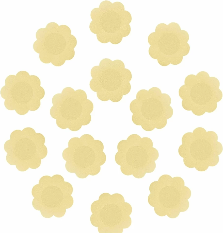 STURME 20 Pairs Disposable Nipple Covers for Women, Comfortable Adhesive Satin Pasties, Reusable Breast Petals, Natural Looking Nipple Concealers