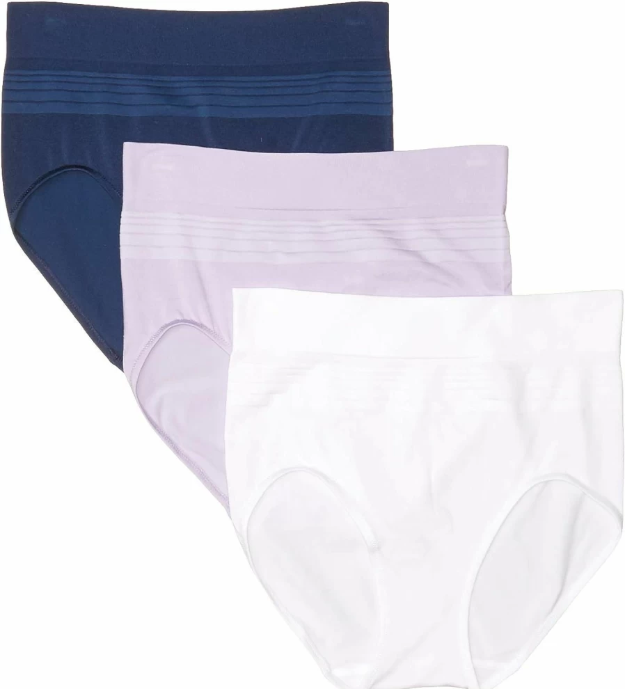 Warner's Women's Blissful Benefits Seamless Bikini Panties 3-Pack - Soft Comfortable Underwear Multipack