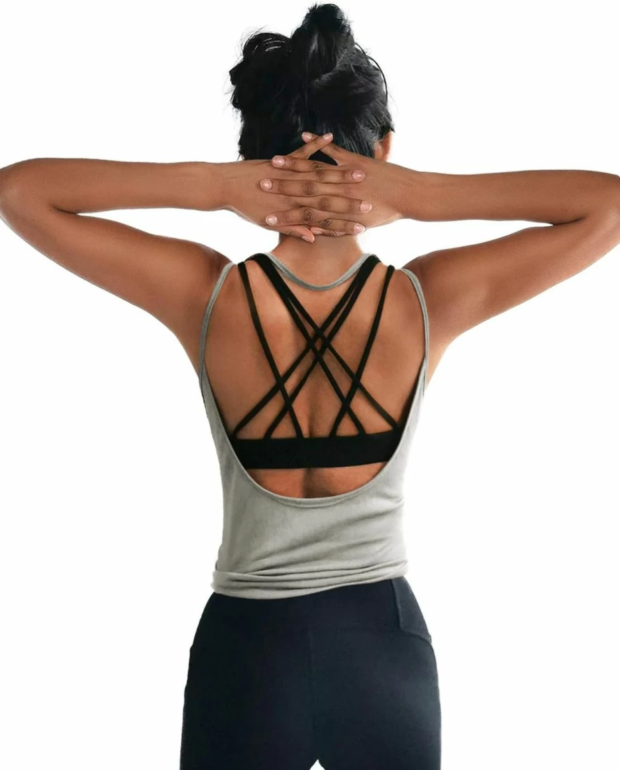 OYANUS Women's Sexy Backless Yoga Tank Top - Summer Workout Shirt for Running, Gym & Sports - Quick Dry Activewear