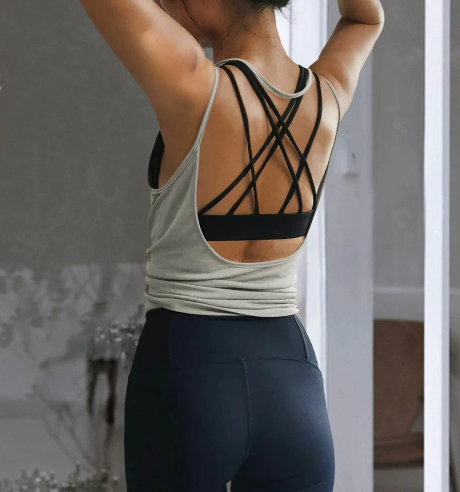 OYANUS Women's Sexy Backless Yoga Tank Top - Summer Workout Shirt for Running, Gym & Sports - Quick Dry Activewear
