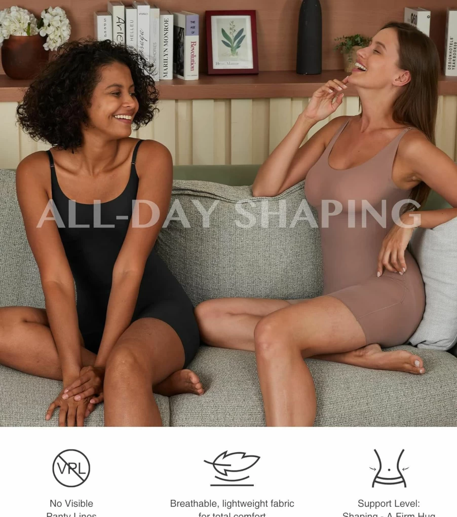 FeelinGirl Women's Full Body Shapewear Bodysuit - Tummy Control & Butt Lifting Fajas for Comfortable Slimming