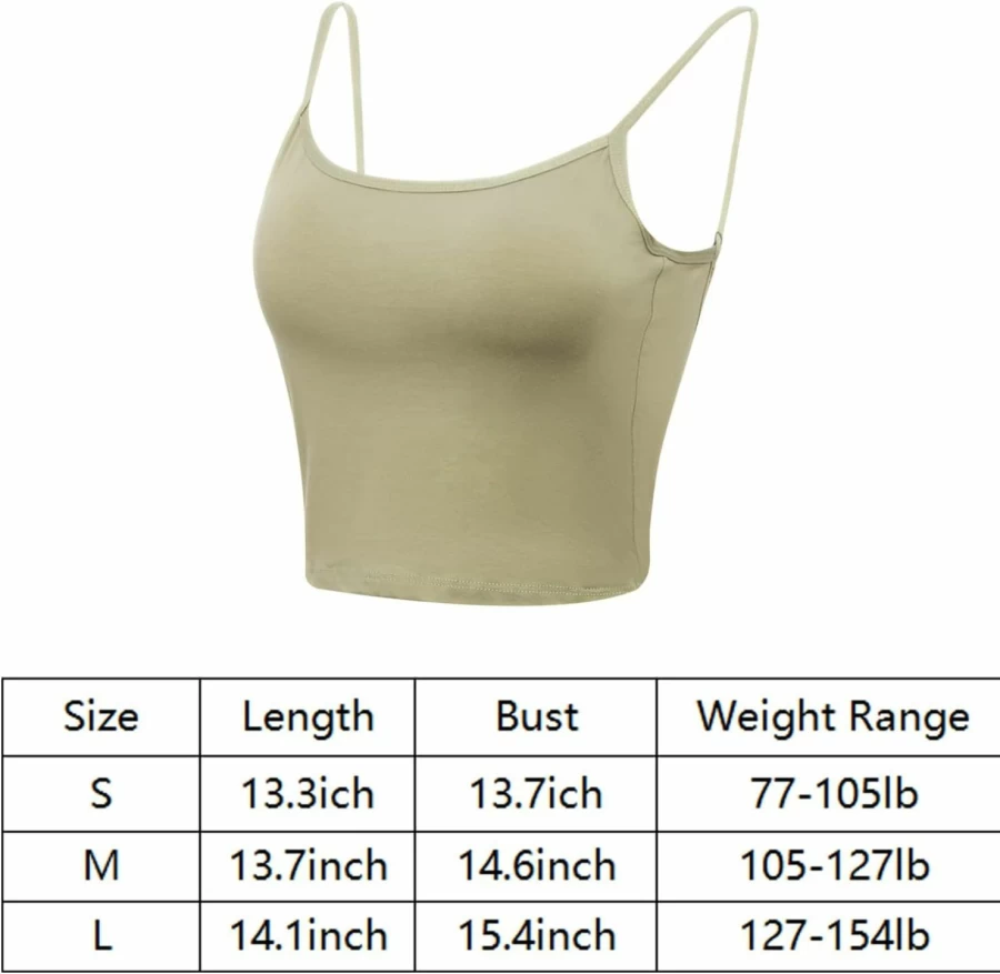 NEWITIN Women's Adjustable Spaghetti Strap Camisole Top - 4 Pack Tank Tops for Women & Girls