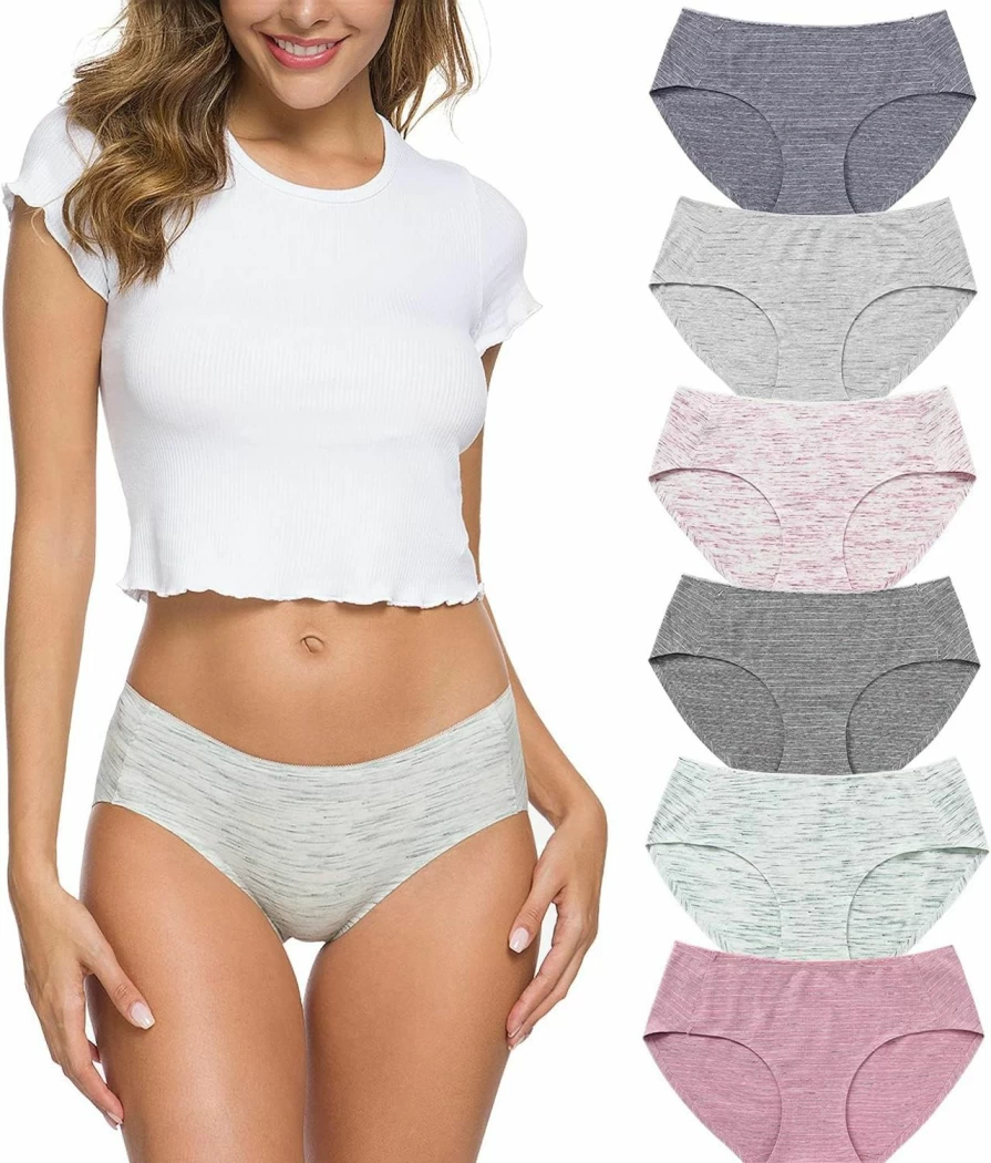 Wealurre Women's Seamless Cotton Bikini Underwear - Breathable & Comfortable Panties