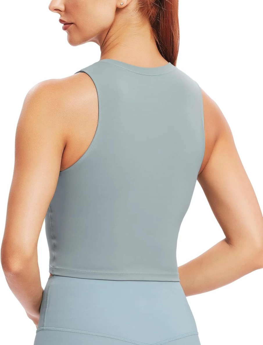Natural Feelings Women's Removable Padded Sports Bra - Yoga, Running, Fitness Workout Sleeveless Crop Top Tank