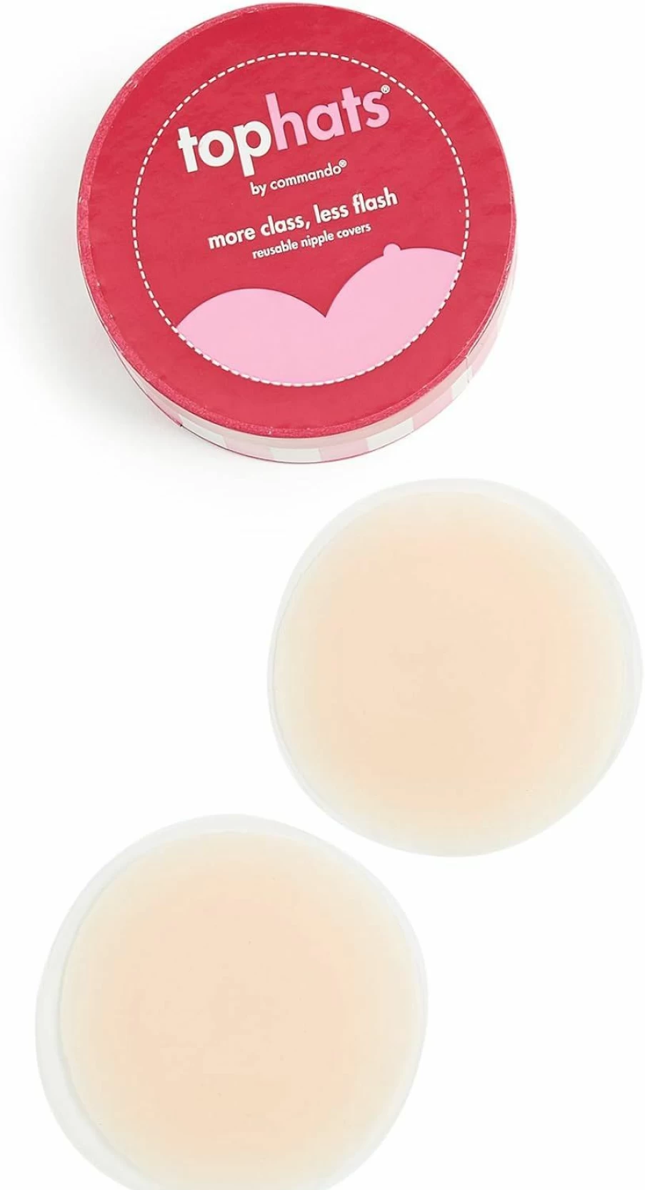 Commando Women's Nipple Covers - Soft Top Hat Concealers for Discreet Wear