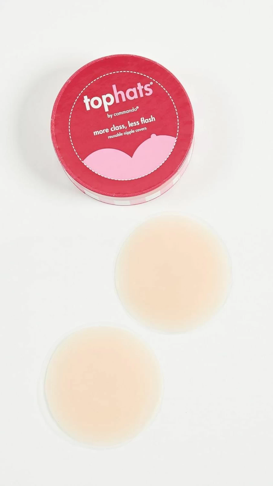 Commando Women's Nipple Covers - Soft Top Hat Concealers for Discreet Wear