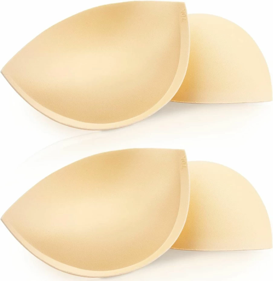 KSang Women's Push Up Bra Inserts - 2 Pairs Breast Enhancer Pads, Instant 1-2 Cup Size Boost for A/B/C Cups, Comfortable Silicone Bra Cups for Enhanced Shape & Lift