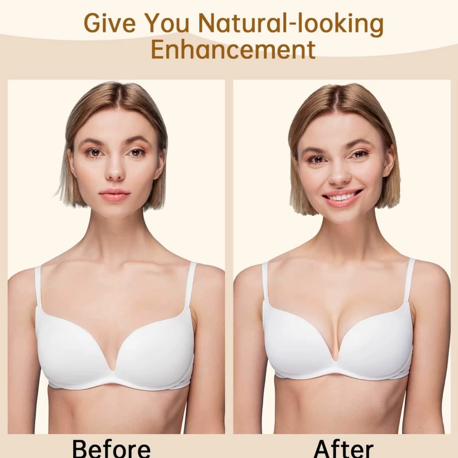 KSang Women's Push Up Bra Inserts - 2 Pairs Breast Enhancer Pads, Instant 1-2 Cup Size Boost for A/B/C Cups, Comfortable Silicone Bra Cups for Enhanced Shape & Lift