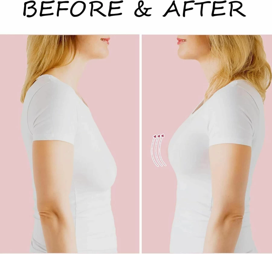 EMOET Transparent Breast Lift Tape with 10 Lace Petal Nipple Covers - Invisible Backless Boob Tape for Push Up, Big Bust, and Dresses
