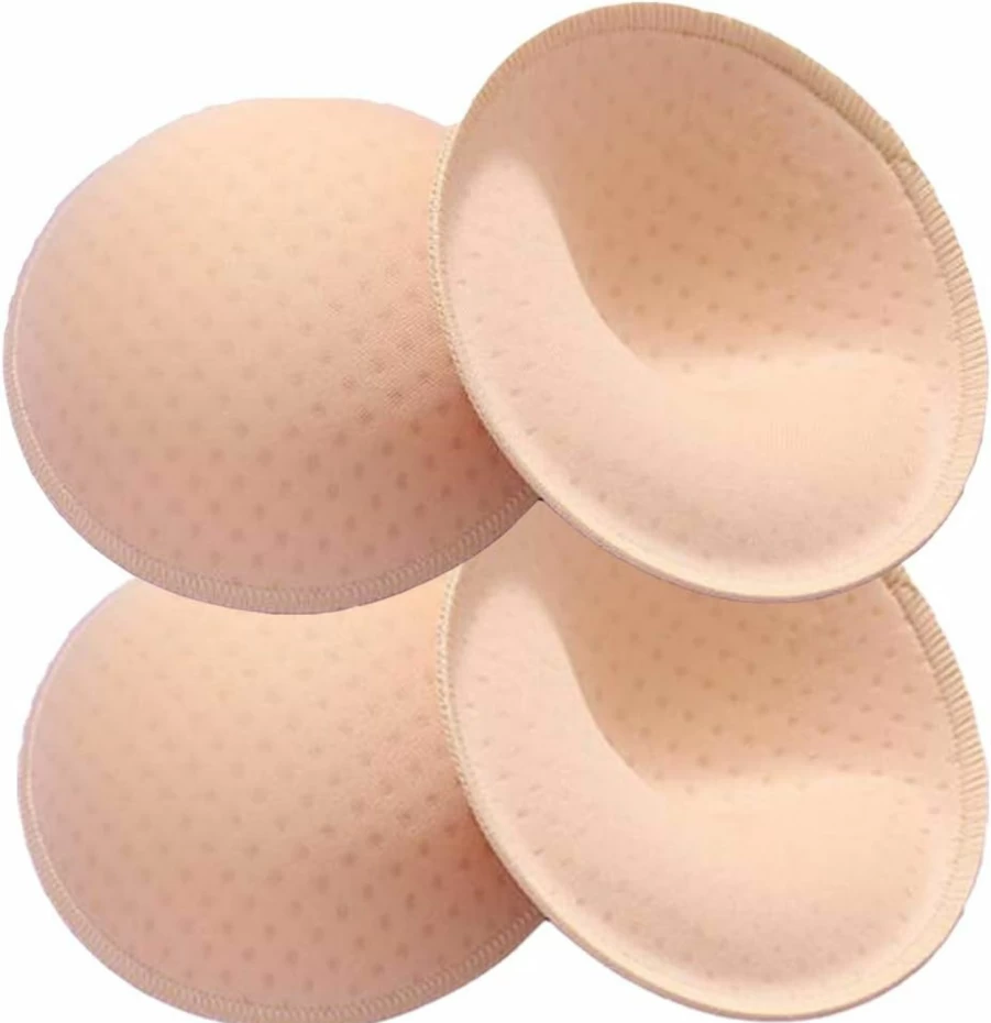 "ONDY Round Bra Insert Pads - 2 Pairs Invisible Push Up Enhancers for Yoga & Sports Bras"