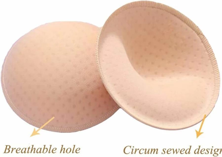 "ONDY Round Bra Insert Pads - 2 Pairs Invisible Push Up Enhancers for Yoga & Sports Bras"