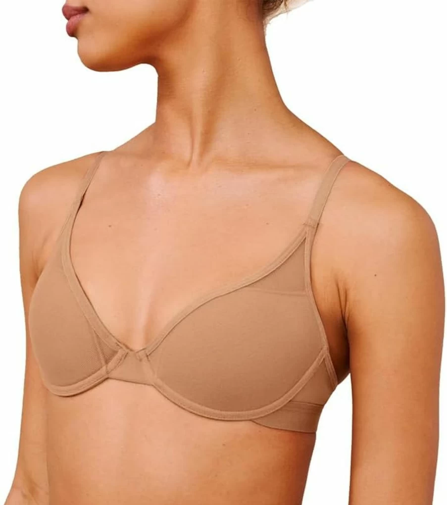 Pepper Mesh All You Bra - Lightly Lined Underwire Bra with Convertible Cross Straps for Women | Comfortable Body Hugging Fit | Breathable Mesh Design
