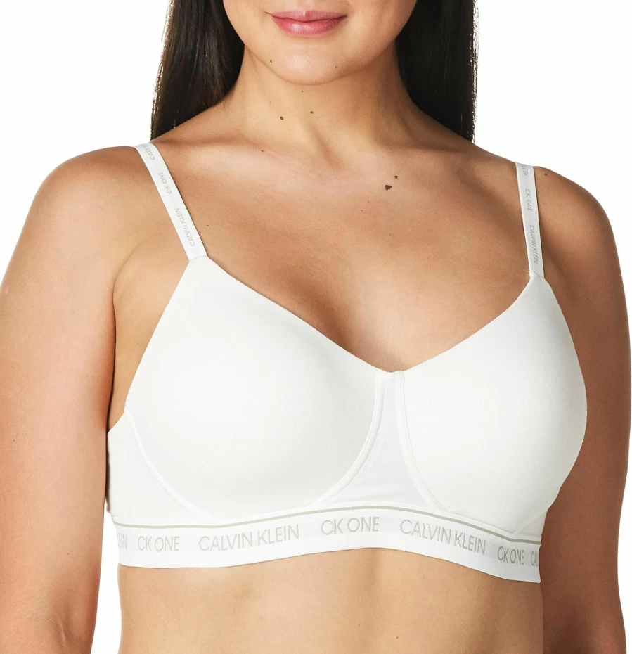 Calvin Klein Women's CK One Lightly Lined Cotton Bralette - Comfortable Wireless Bra