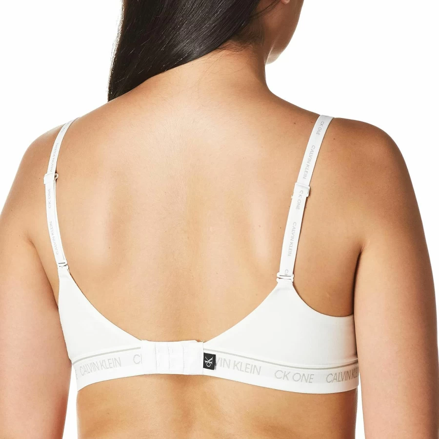 Calvin Klein Women's CK One Lightly Lined Cotton Bralette - Comfortable Wireless Bra