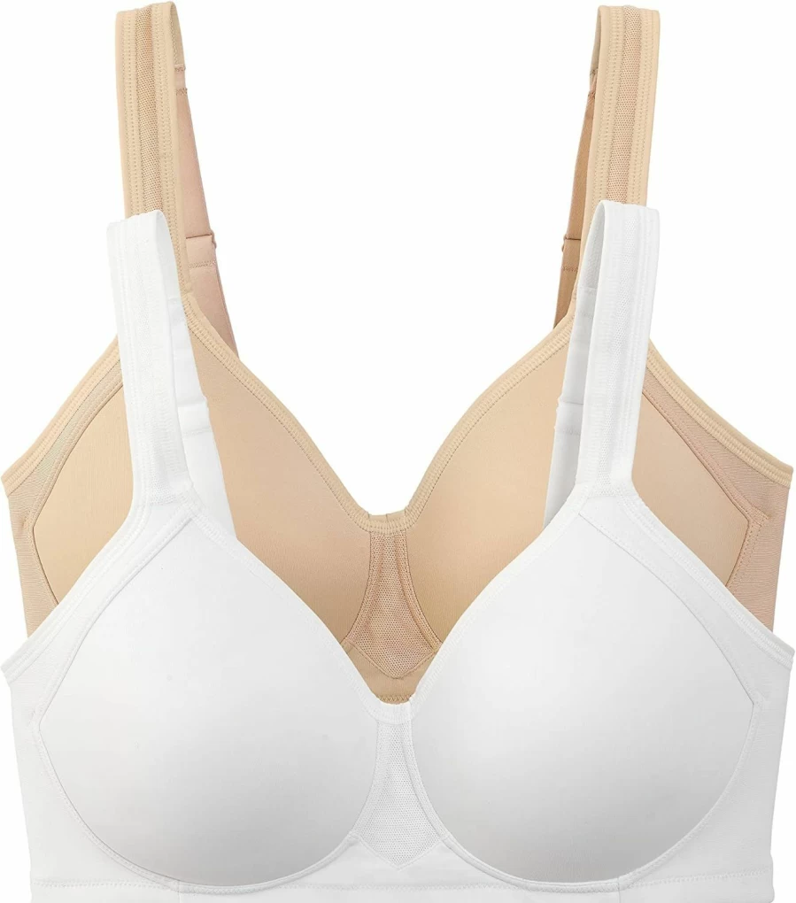 Vanity Fair Women's Medium Impact Sports Bra - Breathable, Moisture Wicking with Padded Cups for Support Up to DDD Cup