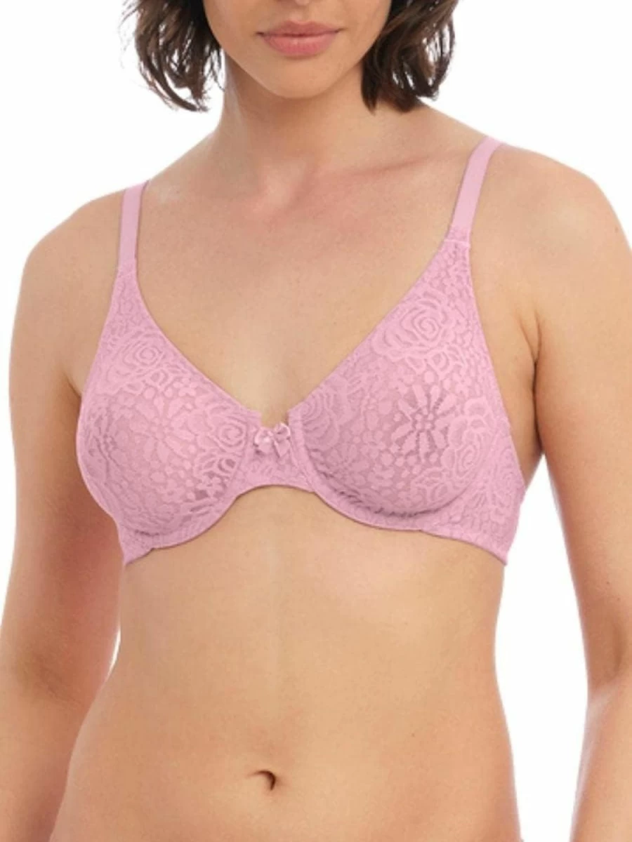 Wacoal Halo Lace Unlined Underwire Bra for Women - Comfortable Wireless Lingerie
