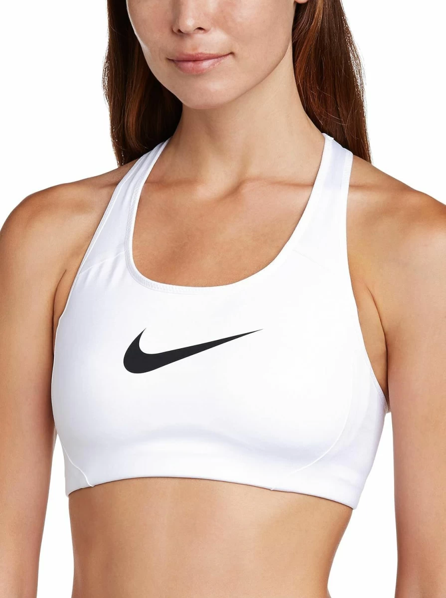 Nike Women's High-Compression Sports Bra with Swoosh Design for Support and Comfort