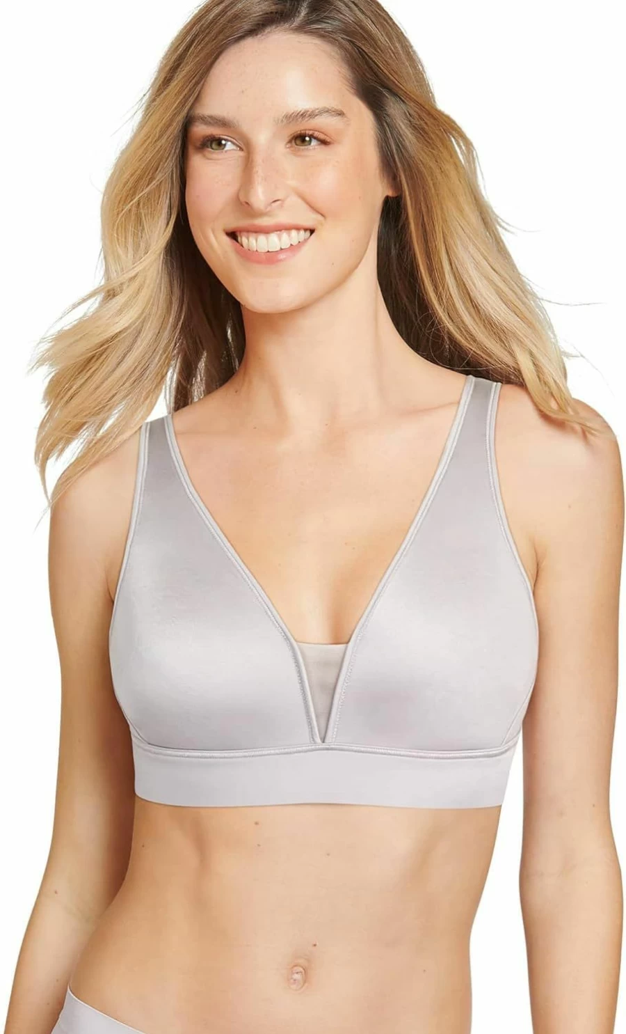 Jockey Women's Forever Fit Unlined V-Neck Bra - Comfortable Wireless Lightweight Support