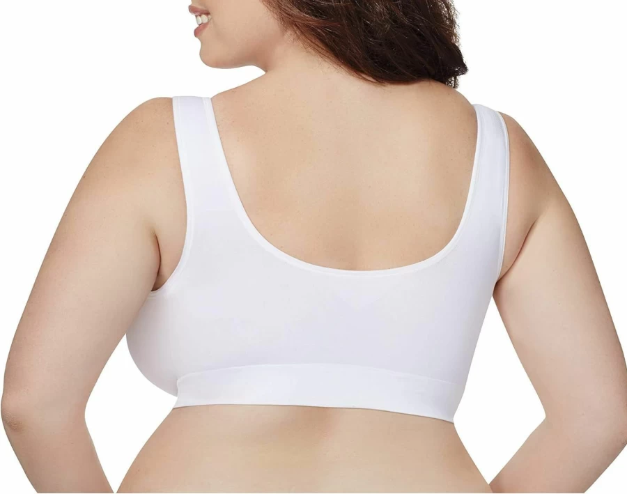 JUST MY SIZE Women's Full Figure Front-Close Wireless T-Shirt Bra - Pure Comfort & Support