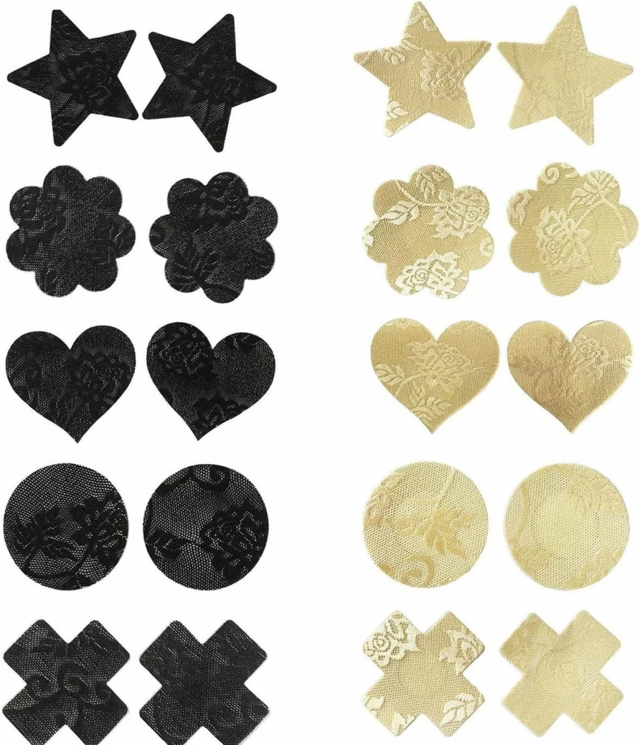 IKAXON Waterproof Self-Adhesive Nipple Covers for Women - Reusable Lingerie Breast Petals Pasties