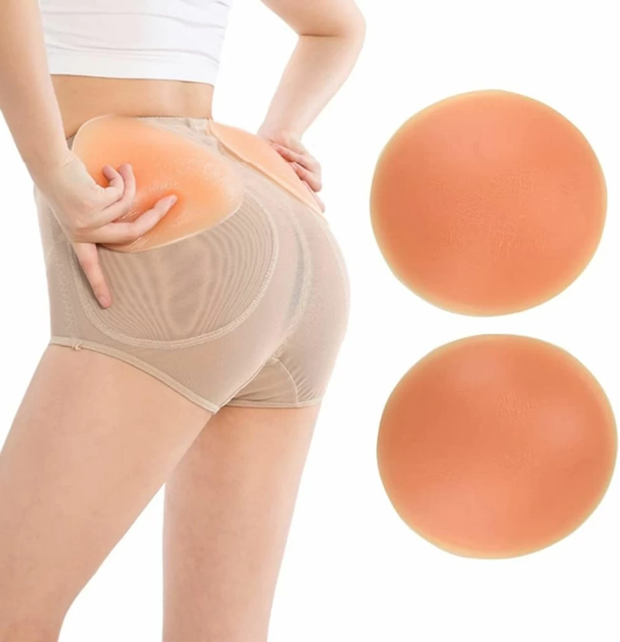 AFLIFLI Silicone Butt Pads for Women - Hip Enhancer Padded Inserts, Butt Lifter Shapewear for Curvy Look, Comfortable & Natural Peach Shade Control Panties