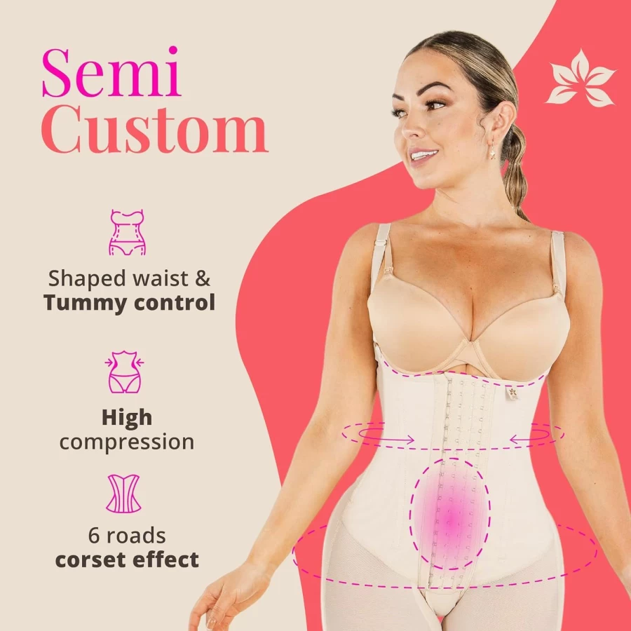 "TRIBUTO EST. 2009 Post-Surgery Faja for Women – High Compression Hourglass Shapewear with Thin Straps (No Bra)"