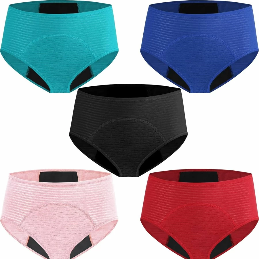 HELOVE Women's Leak-Proof Period Panties - Mesh Menstrual & Incontinence Underwear for Maximum Protection