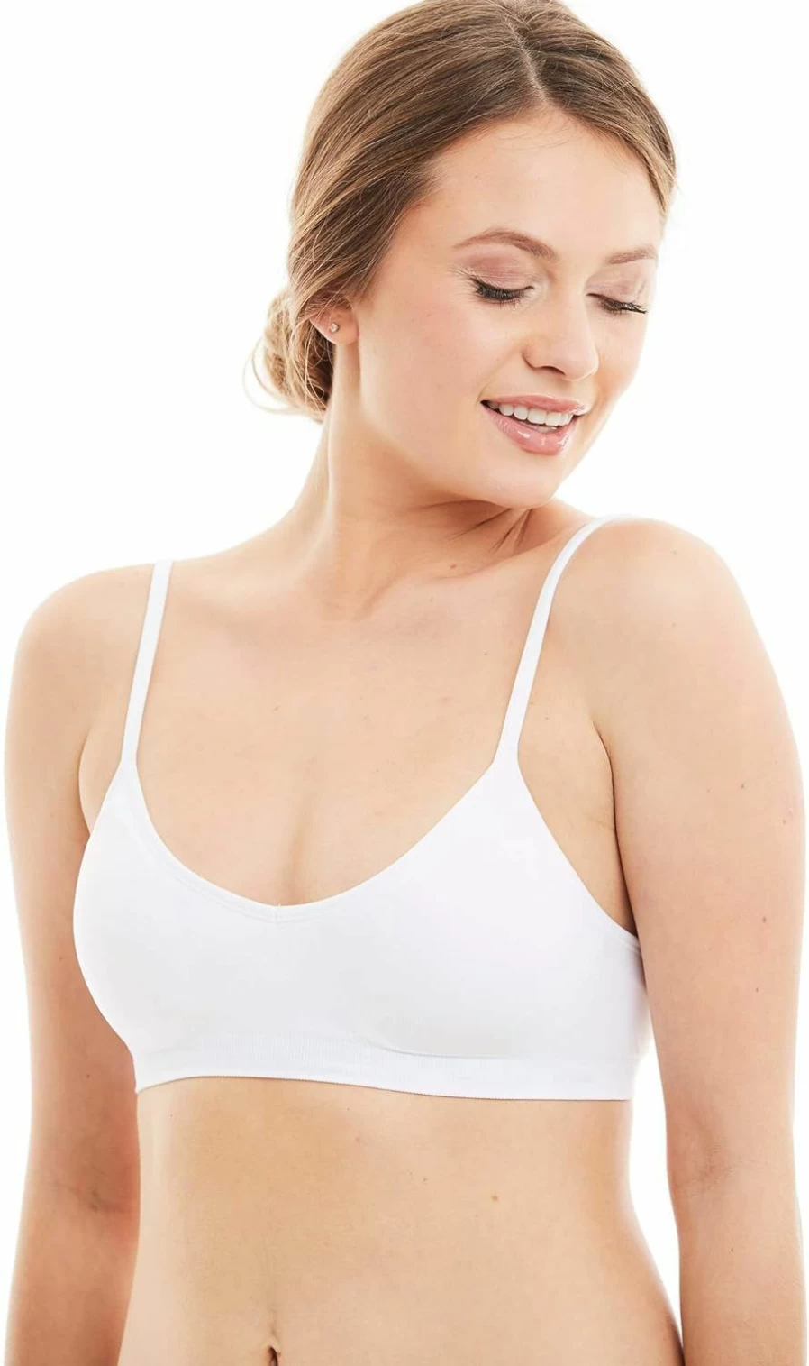 Kalon Women's 4 Pack Wireless Comfortable Demi Padded Bralette - Soft Support Bra