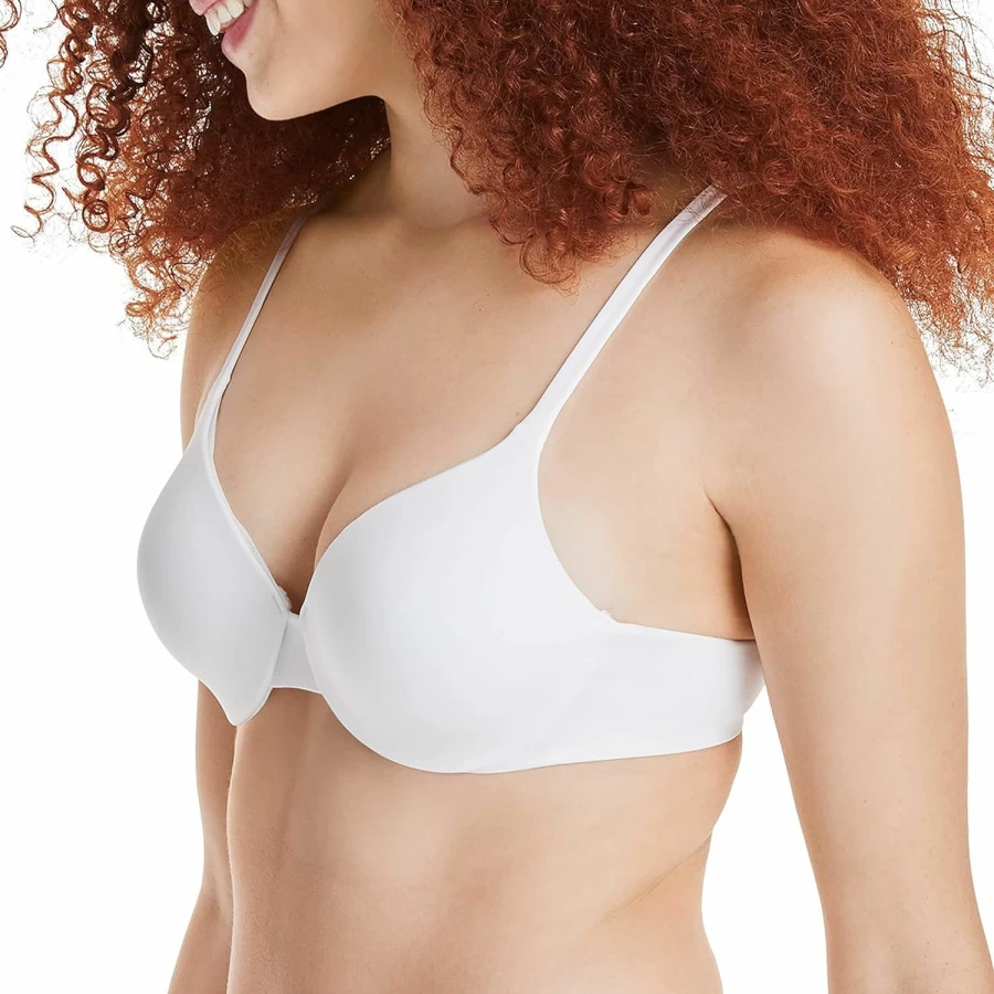 Hanes Women's Convertible Underwire T-Shirt Bra with Low-Cut Design and Adjustable Straps
