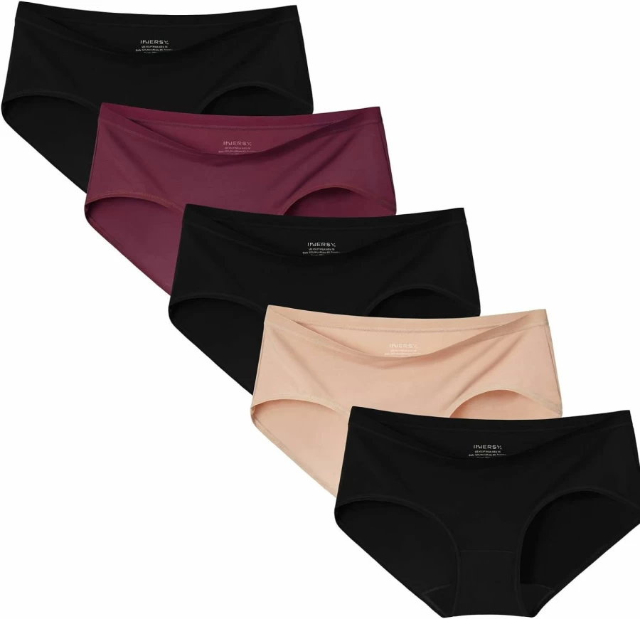 INNERSY Women's No Show Panties 5-Pack - Soft Modal Underwear, Quick Dry & Breathable for Summer