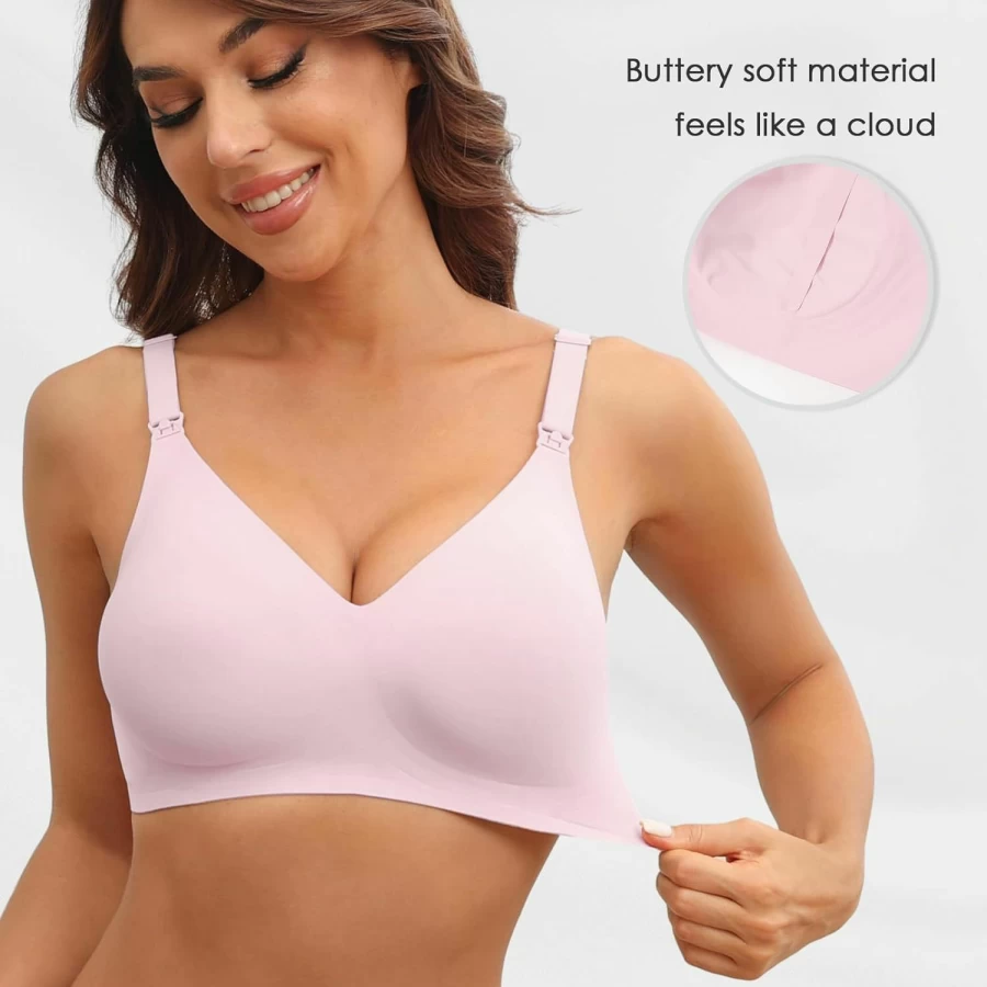 As Fairy Seamless Nursing Bra - Wireless Maternity Bralette for Breastfeeding, Sleep Comfort in Regular & Plus Sizes