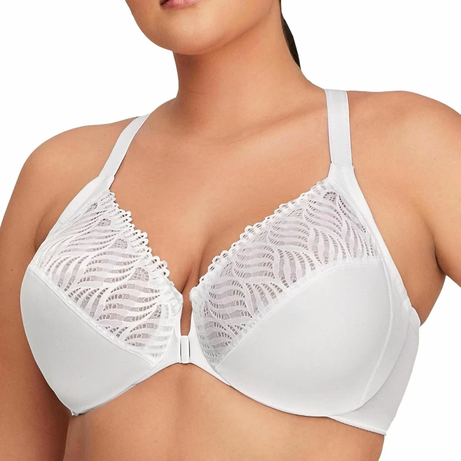 Glamorise Plus Size Front Close Wonderwire Underwire Bra 1246 T-Back Support for Women