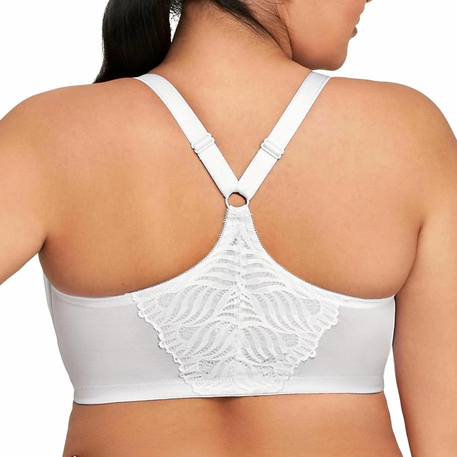 Glamorise Plus Size Front Close Wonderwire Underwire Bra 1246 T-Back Support for Women