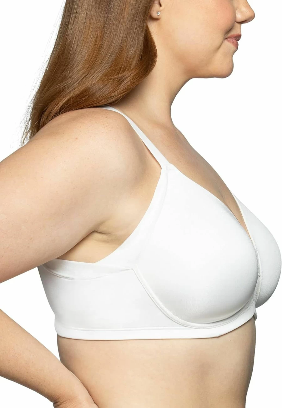 Vanity Fair Women's Full Figure Wireless Bra with Extended Side & Back Smoothing, Lightly Lined DDD Cups for Comfort & Support