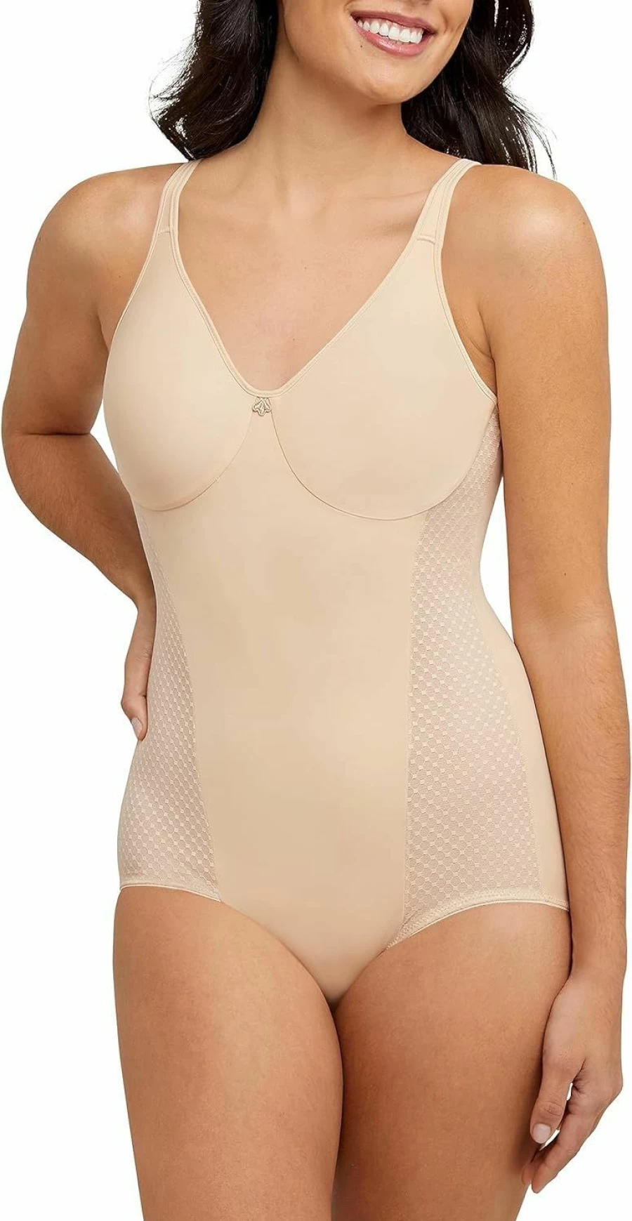 Bali Women's Firm Control Shapewear with Built-In Minimizer Bra - Full Body Shaper for Smoothing & Tummy Control - Fajas DF1009