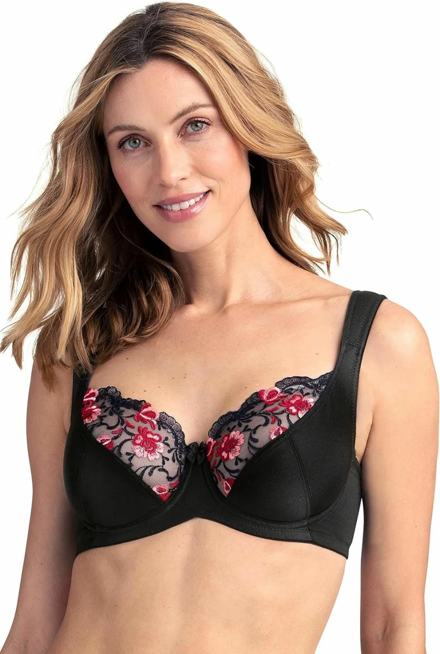 Miss Mary of Sweden Shine Embroidered Underwire Bra - Unpadded Lace Lingerie for Women