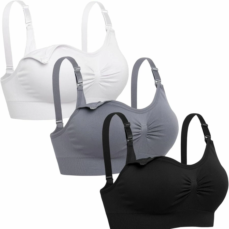 Lataly Women's Wireless Nursing Bra - Comfortable Maternity Sleep Bralette for Breastfeeding