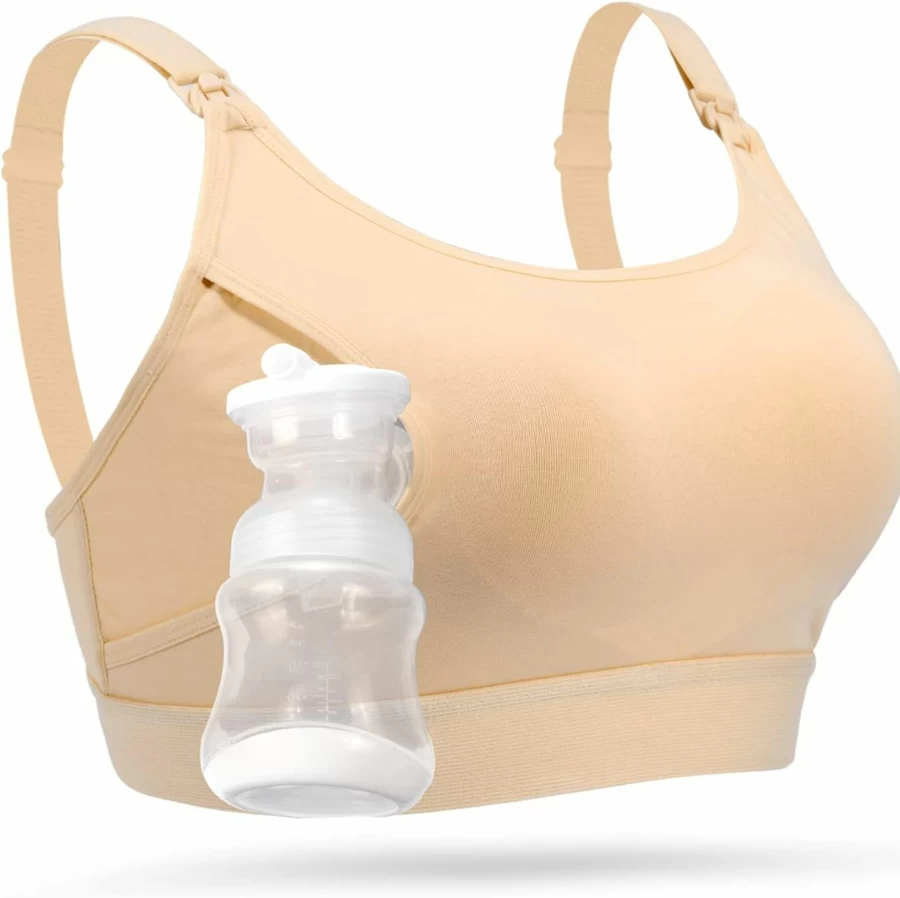 Momcozy Hands-Free Pumping & Nursing Bra - Adjustable Maternity Bra for Breast Pump Use, Comfortable Dual-Purpose Design