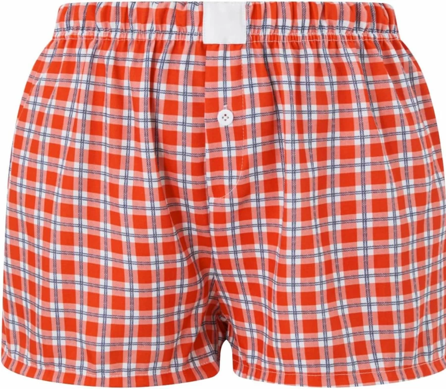 JINZIYINZI Women's Y2K Cute Plaid Lounge Shorts - Elastic Waist Loose Fit Micro Gingham Boxers, Striped Pajama Bottoms for Comfort
