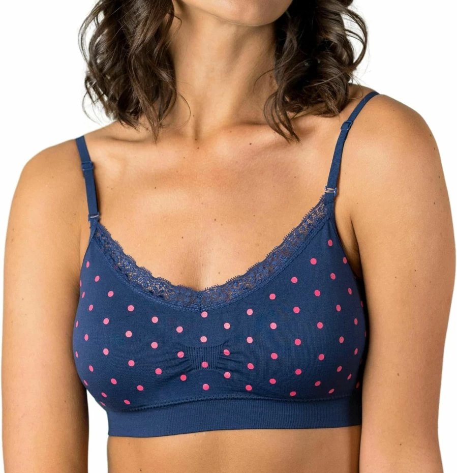 Coobie Comfortable Lace V-Neck Bra for Women - Wireless, Seamless, Soft Support Everyday Wear