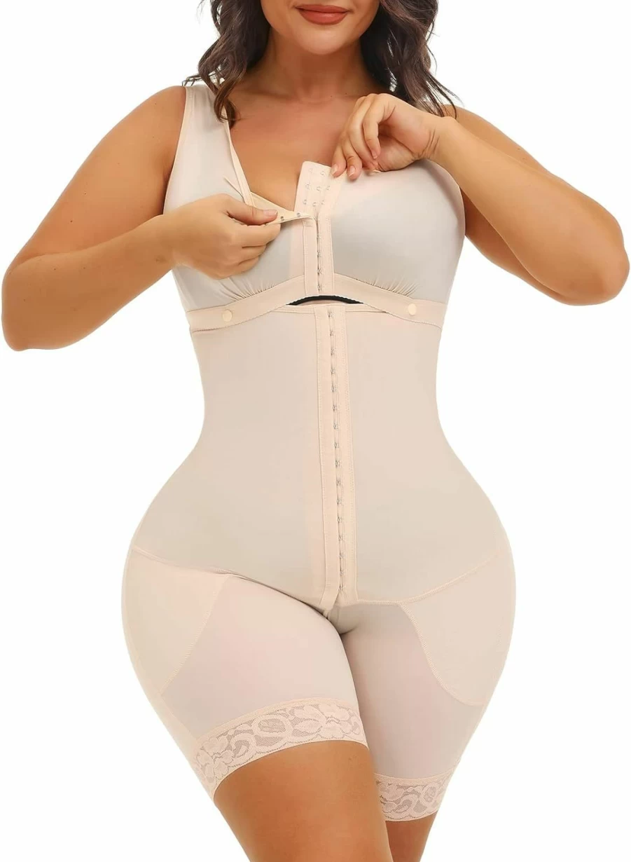 Welooc Colombian Shapewear for Women - Tummy Control Bodysuit, Waist Trainer, Butt Enhancer, Full Body Shaper for Postpartum & Weight Loss