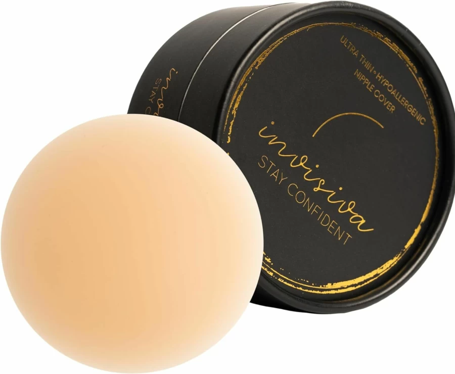 Invisiva Reusable Silicone Nipple Covers for Women - Waterproof, Ultra Thin, Adhesive Pasties - Sticky Petals for Comfort & Discretion