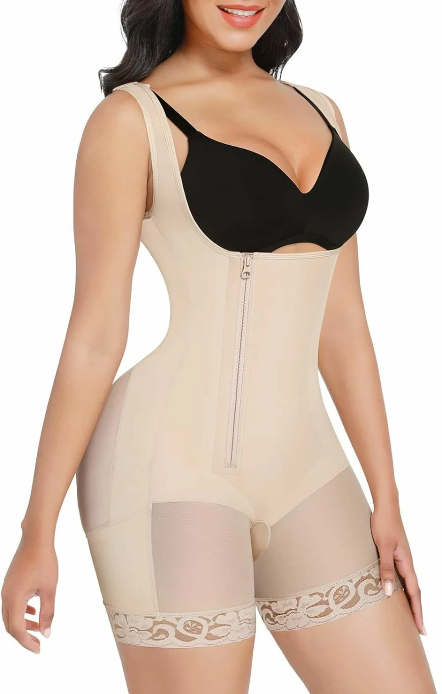 FeelinGirl Fajas Colombianas Shapewear for Women - Open Bust Bodysuit, Butt Lifter, Tummy Control Body Shaper for Slimming & Waist Training