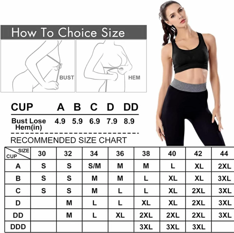 Double Couple High Impact Sports Bra for Women - Racerback Workout Yoga Gym Fitness Bra