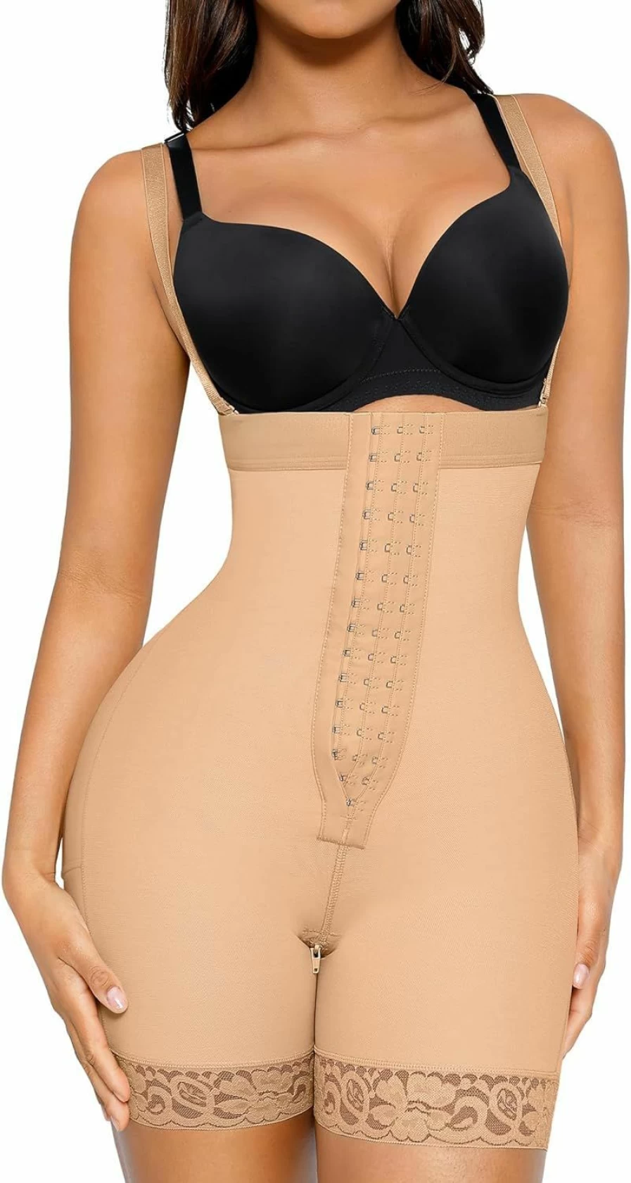FeelinGirl Post-Surgery Shapewear for Women - Tummy Control Compression Bodysuit with Open Crotch